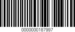 Código de barras (EAN, GTIN, SKU, ISBN): '0000000187997'