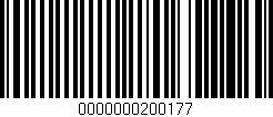 Código de barras (EAN, GTIN, SKU, ISBN): '0000000200177'