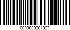 Código de barras (EAN, GTIN, SKU, ISBN): '0000000201927'