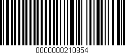 Código de barras (EAN, GTIN, SKU, ISBN): '0000000210854'