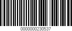 Código de barras (EAN, GTIN, SKU, ISBN): '0000000230537'