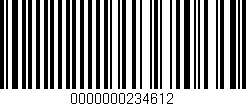 Código de barras (EAN, GTIN, SKU, ISBN): '0000000234612'
