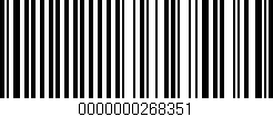 Código de barras (EAN, GTIN, SKU, ISBN): '0000000268351'