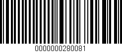 Código de barras (EAN, GTIN, SKU, ISBN): '0000000280081'