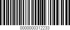Código de barras (EAN, GTIN, SKU, ISBN): '0000000312233'