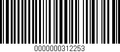 Código de barras (EAN, GTIN, SKU, ISBN): '0000000312253'