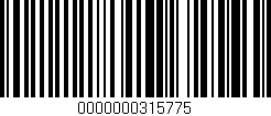 Código de barras (EAN, GTIN, SKU, ISBN): '0000000315775'