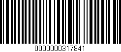 Código de barras (EAN, GTIN, SKU, ISBN): '0000000317841'