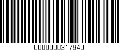 Código de barras (EAN, GTIN, SKU, ISBN): '0000000317940'