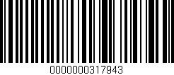 Código de barras (EAN, GTIN, SKU, ISBN): '0000000317943'