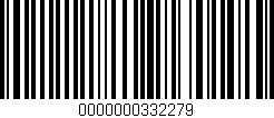 Código de barras (EAN, GTIN, SKU, ISBN): '0000000332279'