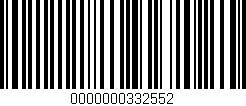 Código de barras (EAN, GTIN, SKU, ISBN): '0000000332552'