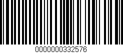Código de barras (EAN, GTIN, SKU, ISBN): '0000000332576'