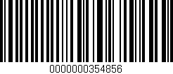 Código de barras (EAN, GTIN, SKU, ISBN): '0000000354856'