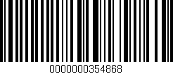 Código de barras (EAN, GTIN, SKU, ISBN): '0000000354868'