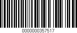 Código de barras (EAN, GTIN, SKU, ISBN): '0000000357517'