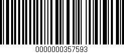 Código de barras (EAN, GTIN, SKU, ISBN): '0000000357593'