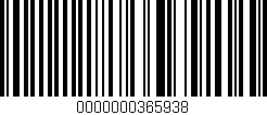 Código de barras (EAN, GTIN, SKU, ISBN): '0000000365938'