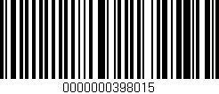 Código de barras (EAN, GTIN, SKU, ISBN): '0000000398015'