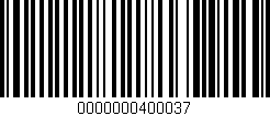 Código de barras (EAN, GTIN, SKU, ISBN): '0000000400037'