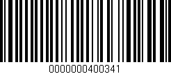 Código de barras (EAN, GTIN, SKU, ISBN): '0000000400341'