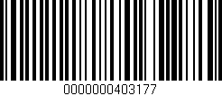 Código de barras (EAN, GTIN, SKU, ISBN): '0000000403177'