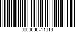 Código de barras (EAN, GTIN, SKU, ISBN): '0000000411318'