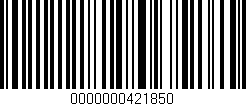 Código de barras (EAN, GTIN, SKU, ISBN): '0000000421850'