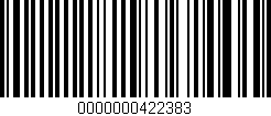 Código de barras (EAN, GTIN, SKU, ISBN): '0000000422383'