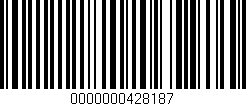 Código de barras (EAN, GTIN, SKU, ISBN): '0000000428187'