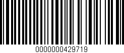 Código de barras (EAN, GTIN, SKU, ISBN): '0000000429719'