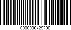 Código de barras (EAN, GTIN, SKU, ISBN): '0000000429788'