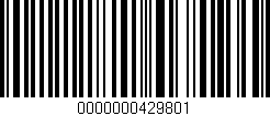 Código de barras (EAN, GTIN, SKU, ISBN): '0000000429801'