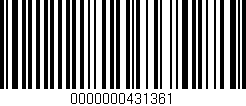Código de barras (EAN, GTIN, SKU, ISBN): '0000000431361'