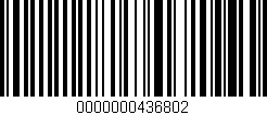 Código de barras (EAN, GTIN, SKU, ISBN): '0000000436802'