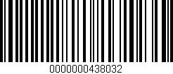 Código de barras (EAN, GTIN, SKU, ISBN): '0000000438032'