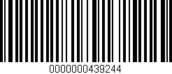Código de barras (EAN, GTIN, SKU, ISBN): '0000000439244'