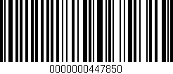 Código de barras (EAN, GTIN, SKU, ISBN): '0000000447850'