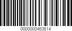 Código de barras (EAN, GTIN, SKU, ISBN): '0000000463614'