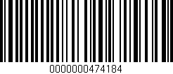 Código de barras (EAN, GTIN, SKU, ISBN): '0000000474184'