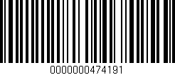 Código de barras (EAN, GTIN, SKU, ISBN): '0000000474191'