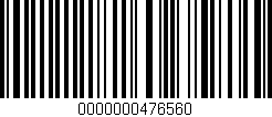 Código de barras (EAN, GTIN, SKU, ISBN): '0000000476560'