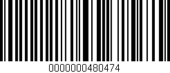 Código de barras (EAN, GTIN, SKU, ISBN): '0000000480474'