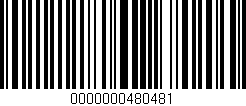 Código de barras (EAN, GTIN, SKU, ISBN): '0000000480481'