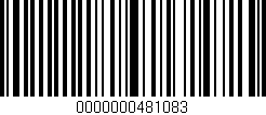 Código de barras (EAN, GTIN, SKU, ISBN): '0000000481083'