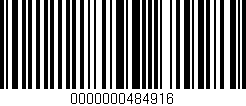 Código de barras (EAN, GTIN, SKU, ISBN): '0000000484916'