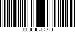 Código de barras (EAN, GTIN, SKU, ISBN): '0000000494779'