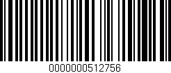 Código de barras (EAN, GTIN, SKU, ISBN): '0000000512756'