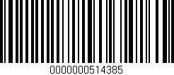 Código de barras (EAN, GTIN, SKU, ISBN): '0000000514385'
