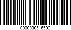 Código de barras (EAN, GTIN, SKU, ISBN): '0000000516532'